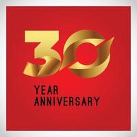 30 Year Anniversary Logo Vector