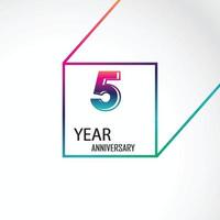 5 Anniversary vector