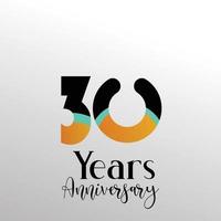 30 Year Anniversary Logo Vector