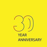 30 Year Anniversary Logo Vector