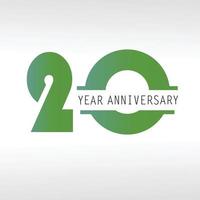 20 Year Anniversary Logo Vector Template
