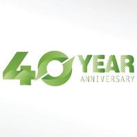 40 Year Anniversary Logo Vector