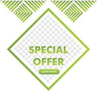 special offer promotion post design. social media post template. vector