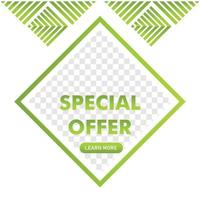 special offer promotion post design. social media post template. vector