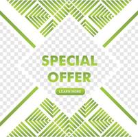 special offer promotion post design. social media post template. vector