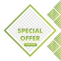 special offer promotion post design. social media post template. vector