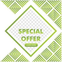 special offer promotion post design. social media post template. vector