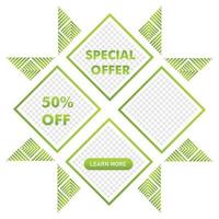 special offer promotion post design. social media post template. vector