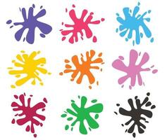 Paint splashes on white background vector