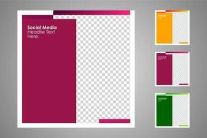 adecuado para plantillas de publicaciones en redes sociales y anuncios web o de Internet. vector