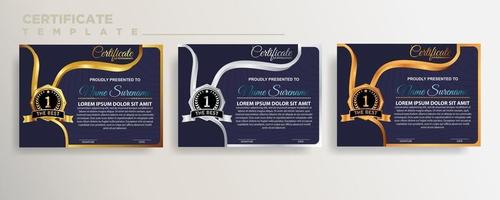 Premium diploma modern certificate template vector