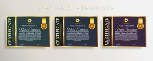 Premium diploma modern certificate template vector