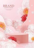 3d Background products with coral background