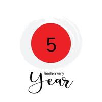 5 Year Anniversary Celebration Vector Template Design Illustration