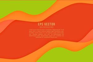 Fondo abstracto verde y naranja combinación vector eps