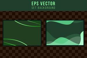 Set green background abstract dark shining back ground collection vector