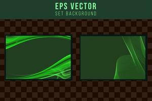 Set green background abstract dark shining back ground collection vector