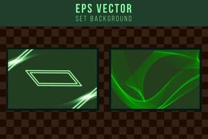 Set green background abstract dark shining back ground collection vector