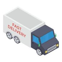 furgoneta de reparto logístico vector