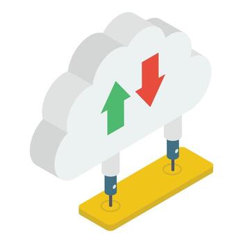 transferencia de datos en la nube vector