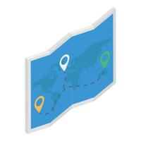 conceptos de navegación del mapa vector