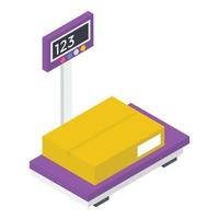 Delivery Weighing Machine vector