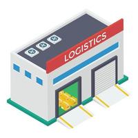 Warehouse Parcel Storage vector