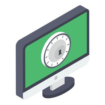 conceptos de reloj de computadora vector