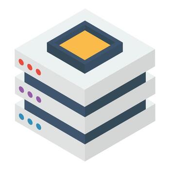 estante del servidor de datos vector