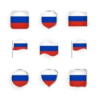 Russia Flag Icons Set vector