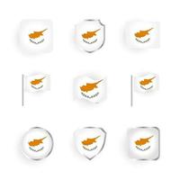 Cyprus Flag Icons Set vector