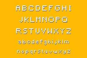 Modern Pixelated Alphabet Font A to Z vector