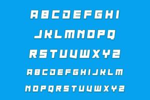 Modern Square Alphabet Font A to Z vector