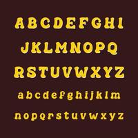 Modern Groovy Alphabet Font A to Z vector