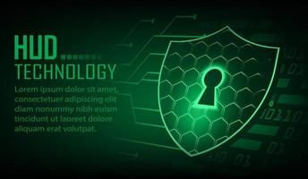 Closed Padlock on digital background, cyber security vector