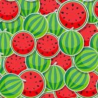 Seamless Pattern Background from Watermelon. Vector Illustration