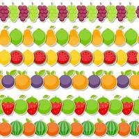 Seamless Pattern Background from Apple, Orange, Plum, Cherry vector