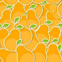 Seamless Pattern Background from Pear Vector Illustration