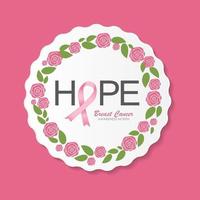 Breast Cancer Awareness Pink Ribbon Vector Illustration