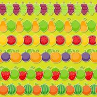 Seamless Pattern Background from Apple, Orange, Plum, Cherry vector