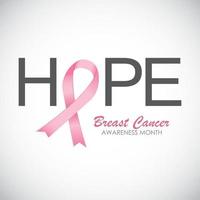 Breast Cancer Awareness Pink Ribbon Vector Illustration