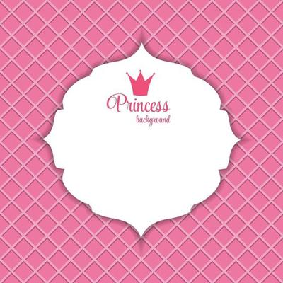 Princess Crown Frame Vector Illustration