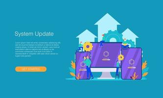 software system update vector illustration concept