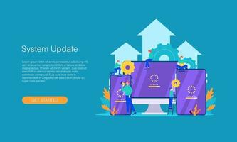 software system update vector illustration concept