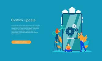 software system update vector illustration concep