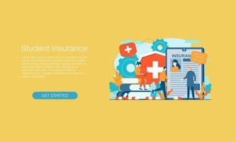 plantilla de diseño de ilustración de vector de seguro de salud