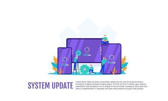 software system update vector illustration concept