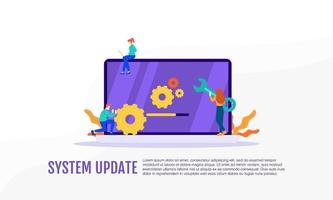 software system update vector illustration concept