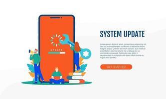 software system update vector illustration concept