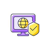 Network security purple RGB color icon vector